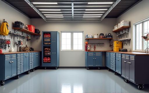 Organized and clean garage after service